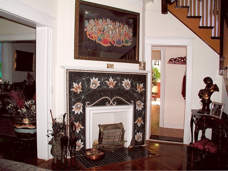 Floral Mosaic Fireplace